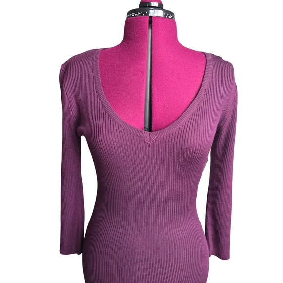 No Boundaries Dresses & Skirts - NWT No Boundaries Ribbed Knit Sweater Dress Long Sleeve V Neck Size S